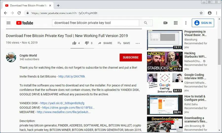 В YouTube появились ролики с вредоносной программой для кражи криптовалют В YouTube появились ролики с вредоносной программой для кражи криптовалют